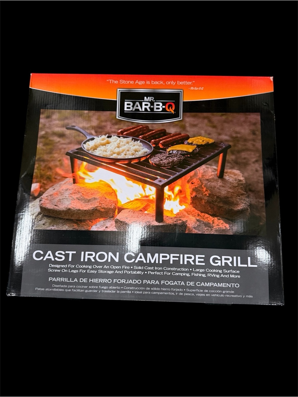 Cast Iron Campfire Grill - Black